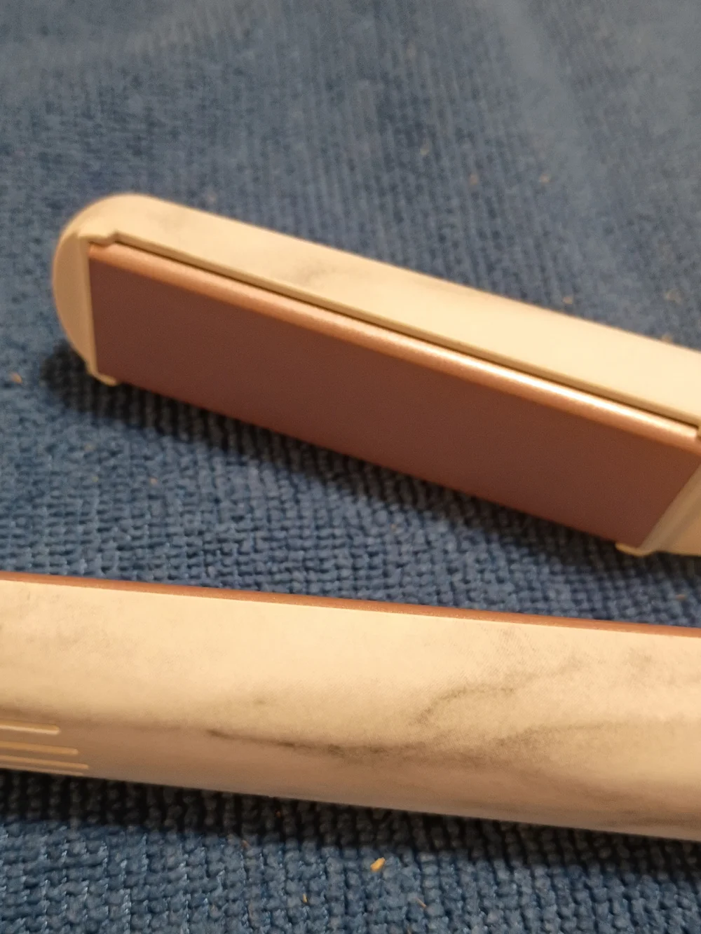 FoxyBae White Marble Mini Flat Iron - Compact Hair Straightener
